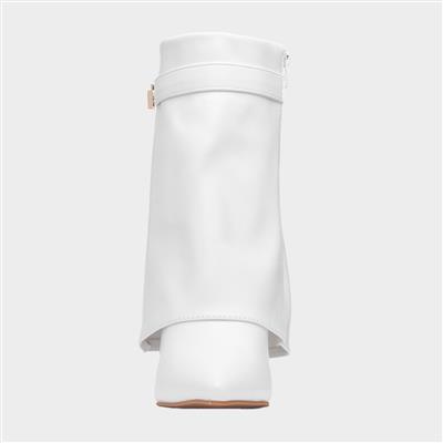 Truffle Sadie Womens White Zip Up Boot