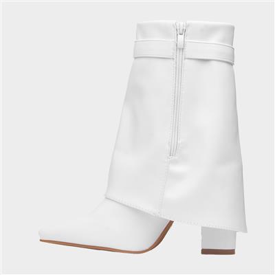 Truffle Sadie Womens White Zip Up Boot