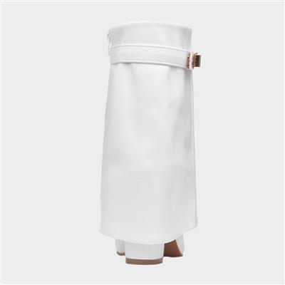 Truffle Sadie Womens White Zip Up Boot