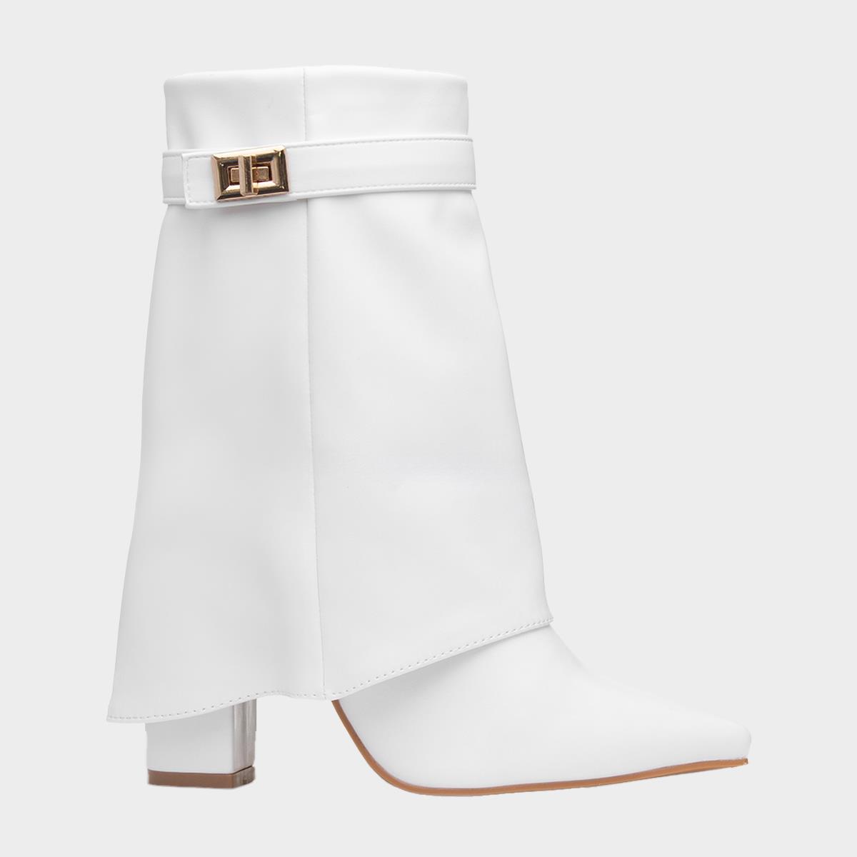 Truffle Sadie Womens White Zip Up Boot