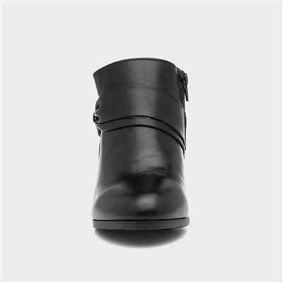 Ava Womens Black Heeled Boot