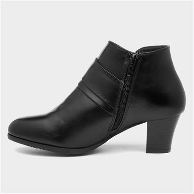 Ava Womens Black Heeled Boot