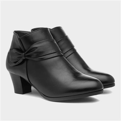 Ava Womens Black Heeled Boot