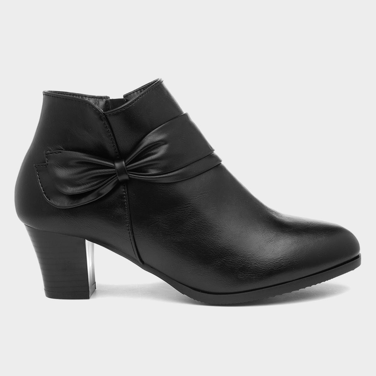 Ava Womens Black Heeled Boot