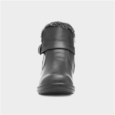 Skye Womens Black Wedge Boot