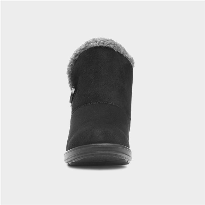 Carly Womens Black Pull On Ankle Boot