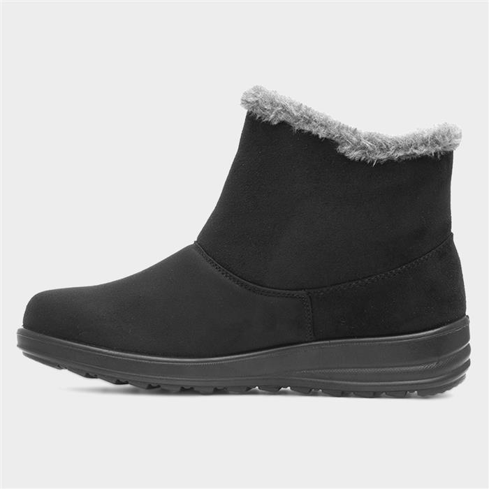 Carly Womens Black Pull On Ankle Boot