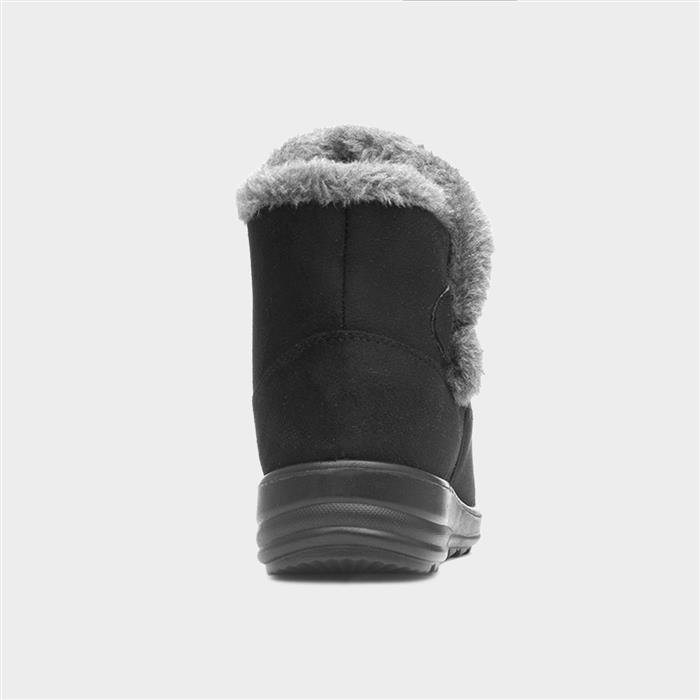 Carly Womens Black Pull On Ankle Boot