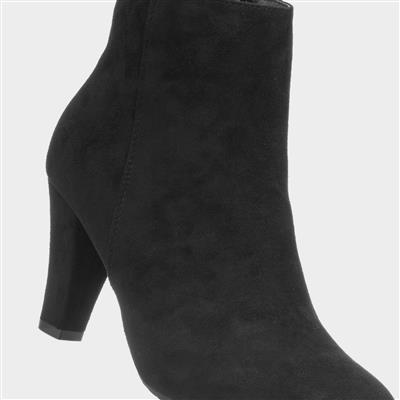 Maeve Womens Black Heeled Ankle Boot