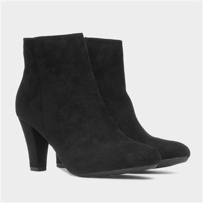 Maeve Womens Black Heeled Ankle Boot