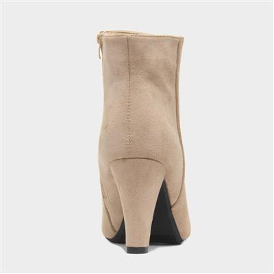 Maeve Womens Nude Heeled Ankle Boot