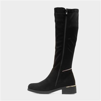 Anneliese Womens Black Knee High Boot