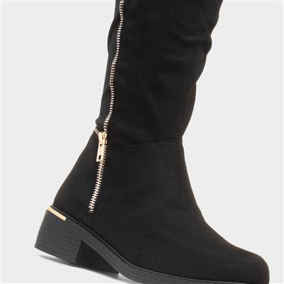 Anneliese Womens Black Knee High Boot