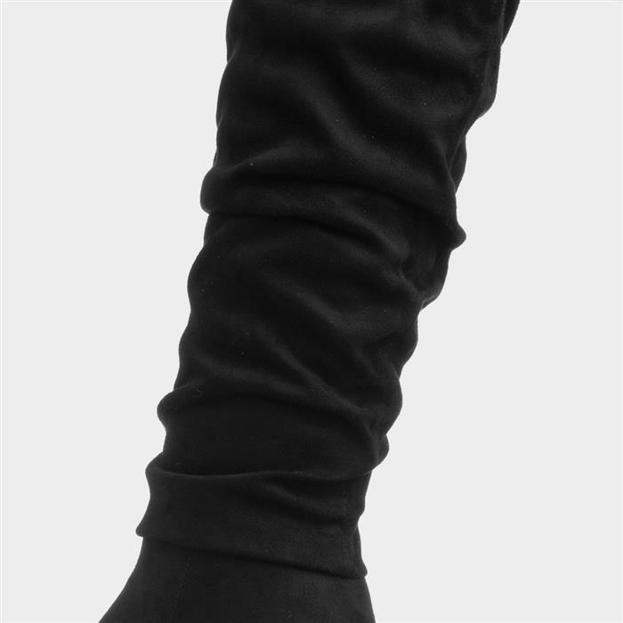 Krush Davina Womens Black Knee High Boot-17176 | shoezone