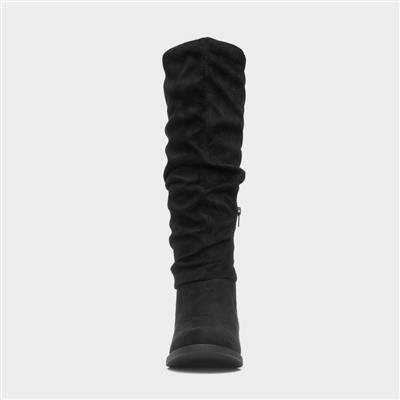 Davina Womens Black Knee High Boot
