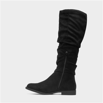 Davina Womens Black Knee High Boot