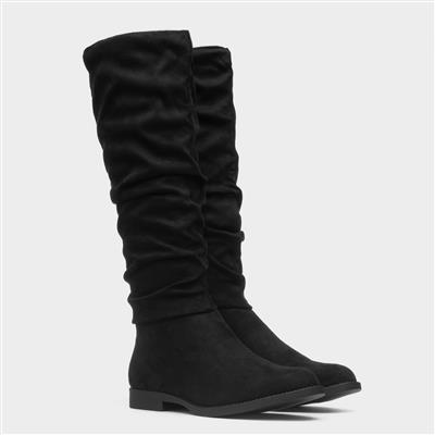 Davina Womens Black Knee High Boot