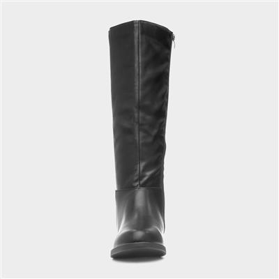 Lyra Womens Black Knee High Boot