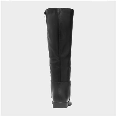 Lyra Womens Black Knee High Boot