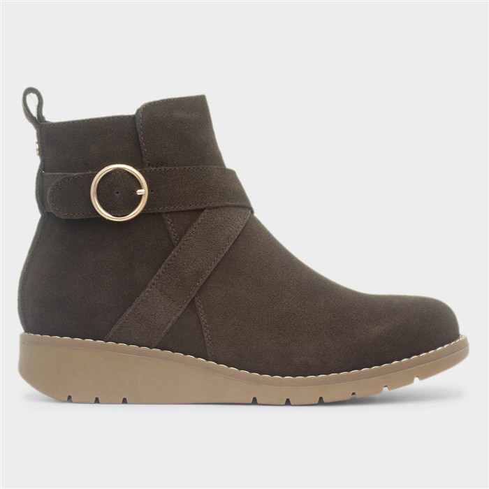 Lyra Womens Brown Leather Ankle Boot