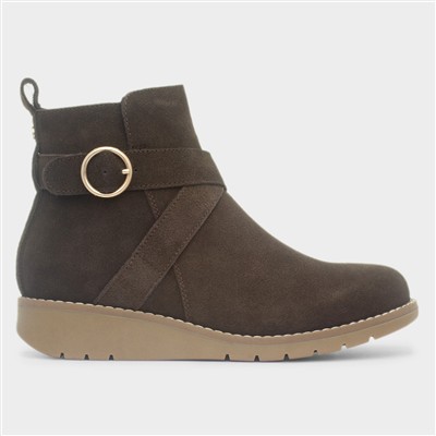 Lyra Womens Brown Leather Ankle Boot