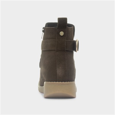 Lyra Womens Brown Leather Ankle Boot
