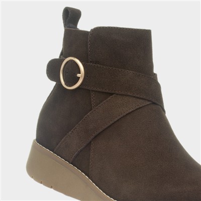 Lyra Womens Brown Leather Ankle Boot