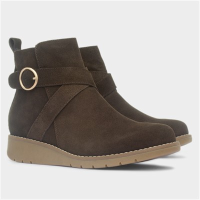 Lyra Womens Brown Leather Ankle Boot