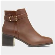Truffle Holly Womens Tan Wider Fit Ankle Boot (Click For Details)