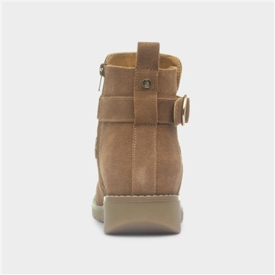 Lyra Tan Brown Leather Ankle Boot