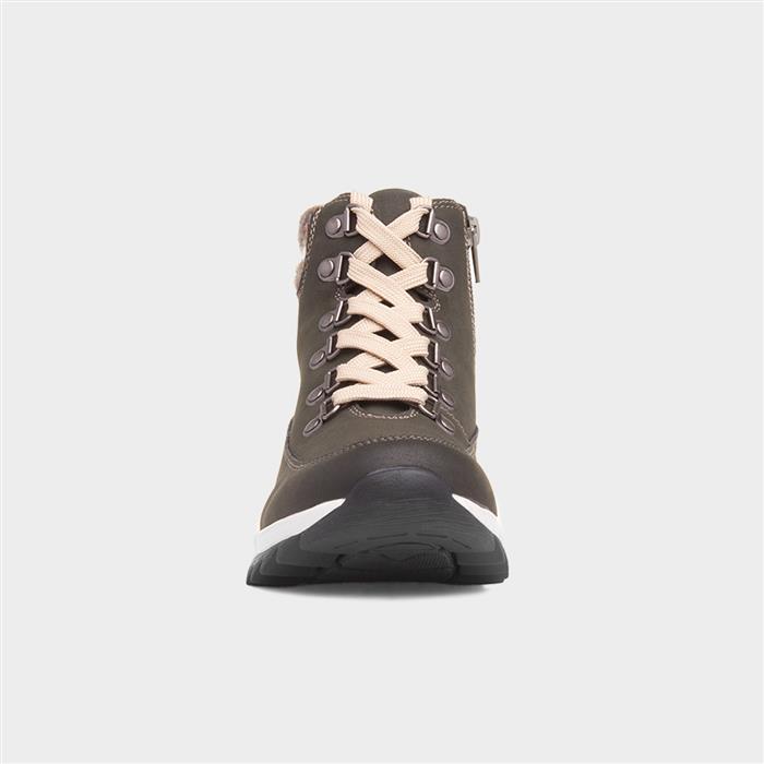 Jet Womens Olive Lace Up Ankle Boot