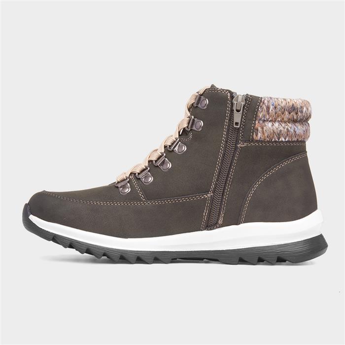 Jet Womens Olive Lace Up Ankle Boot