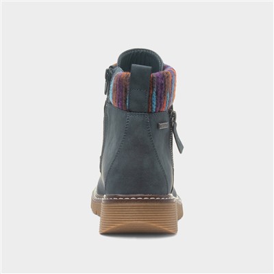 California Womens Navy Wider Fitting Boot