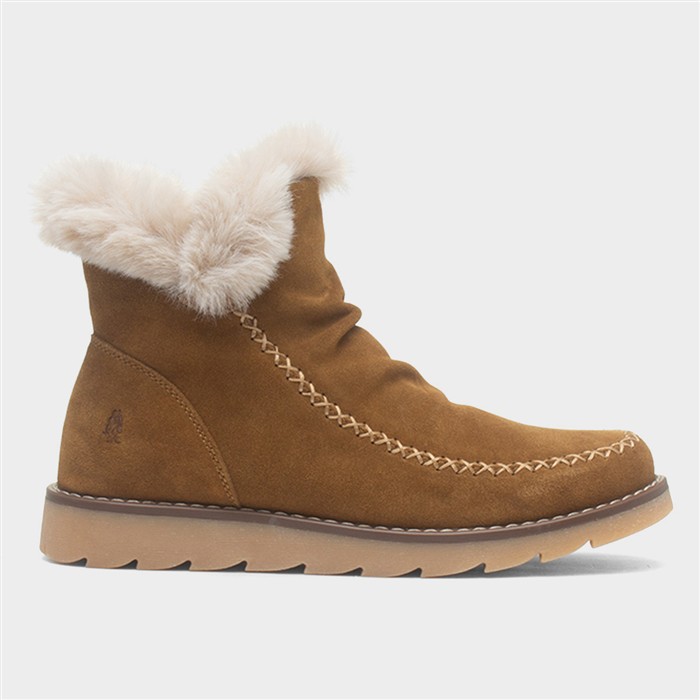Moira Womens Tan Suede Zip Up Boot