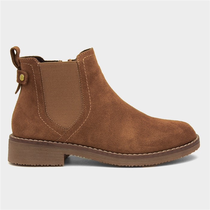 Hush Puppies MADDY Women's Suede Chelsea Ankle Boots in Brown, UK Size 3 - Image 3