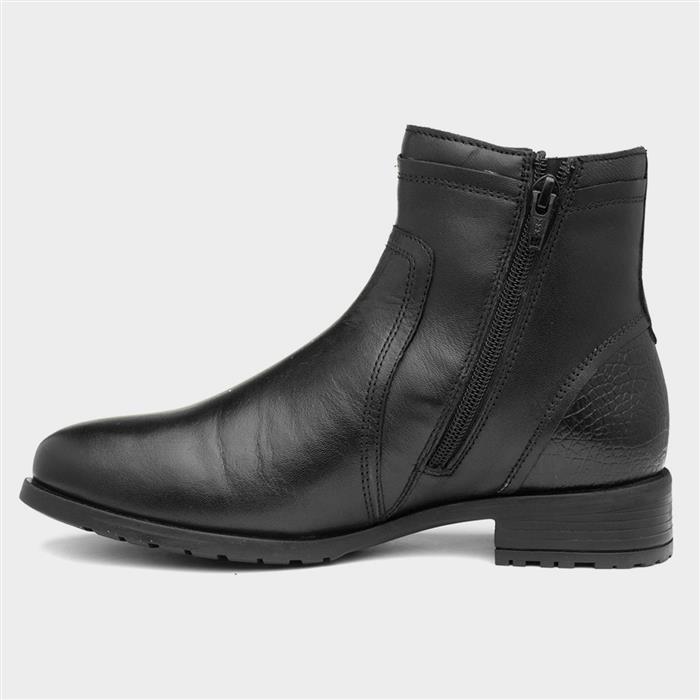 Scarlett Womens Black Leather Boot