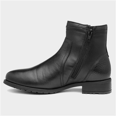 Scarlett Womens Black Leather Boot