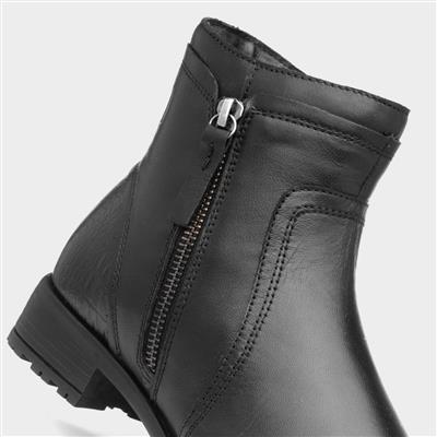 Scarlett Womens Black Leather Boot