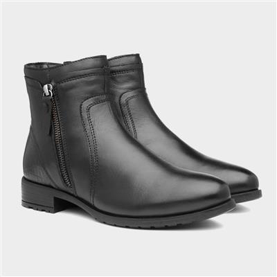 Scarlett Womens Black Leather Boot