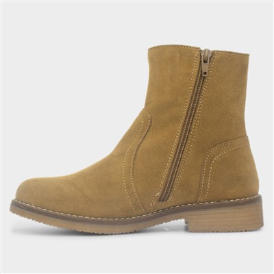 Marien Womens Tan Suede Ankle Boots