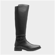 Hush Puppies Vanessa Womens Black Leather Boot (Click For Details)