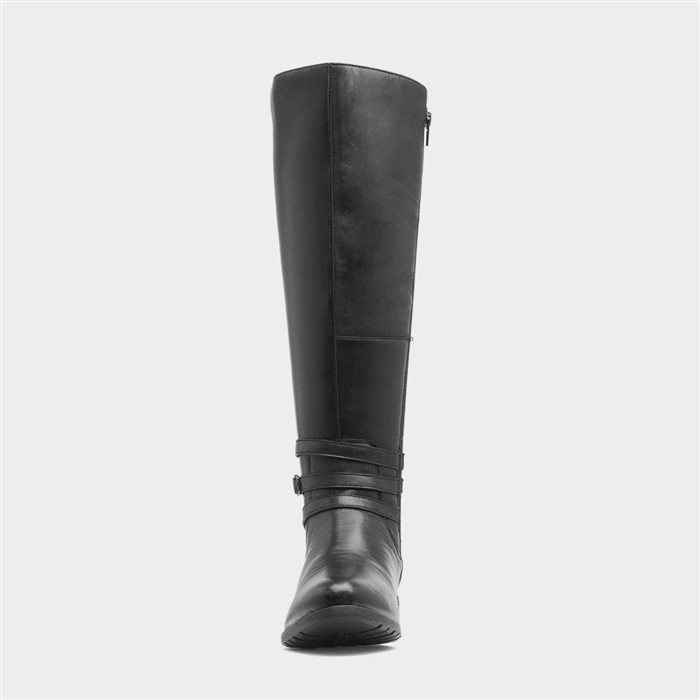 Vanessa Womens Black Leather Boot