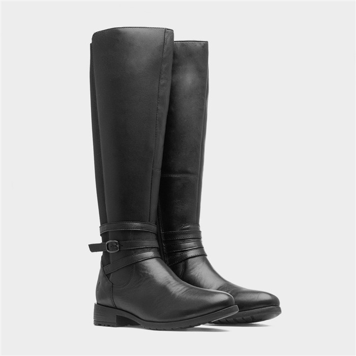 Vanessa Womens Black Leather Boot