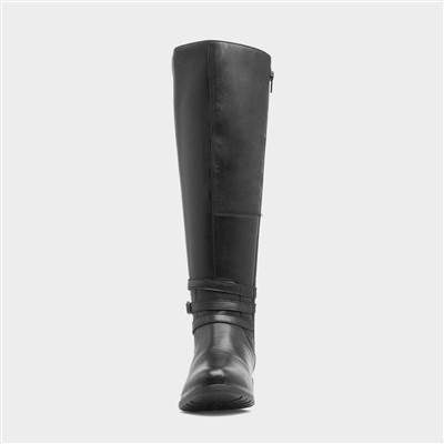 Vanessa Womens Black Leather Boot