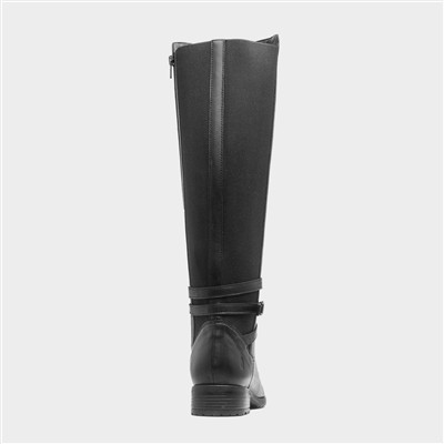 Vanessa Womens Black Leather Boot