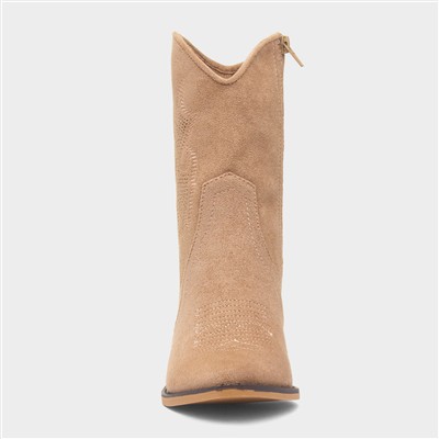 Carter Womens Taupe Cowboy Boot