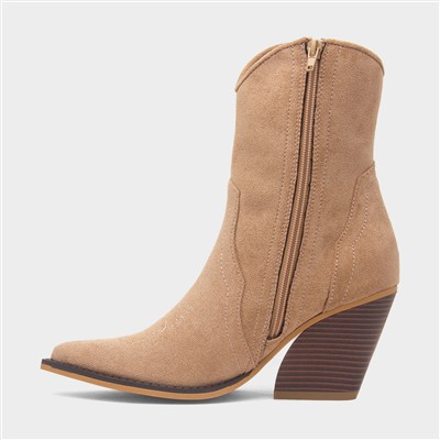 Carter Womens Taupe Cowboy Boot