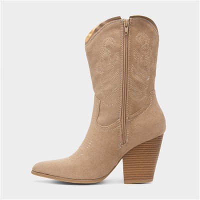 Ryder Womens Taupe Cowboy Boot