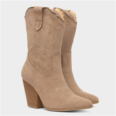 Ryder Womens Taupe Cowboy Boot