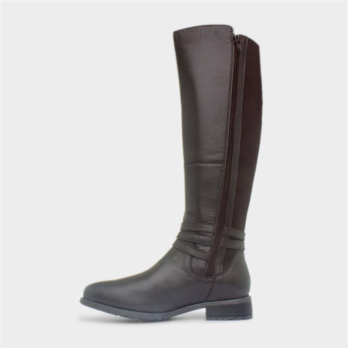 Vanessa Womens Brown Leather Boot